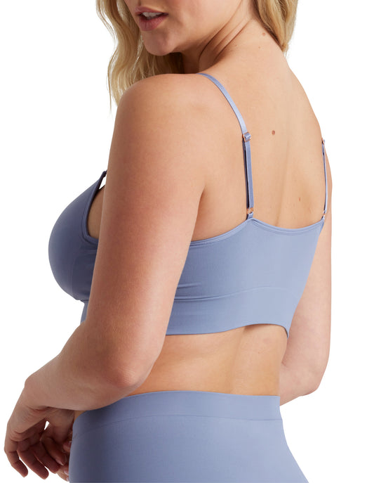 Bondi Bare Moulded Cup Longline Bralette Bra - Midnight Blue - Wireless