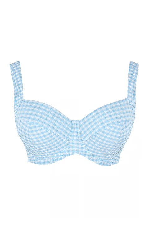 Panache Olivia Full Cup Bikini - Sky Blue Gingham