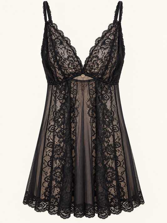 Brazilian Black Lace Camisole / Chemise / Dress