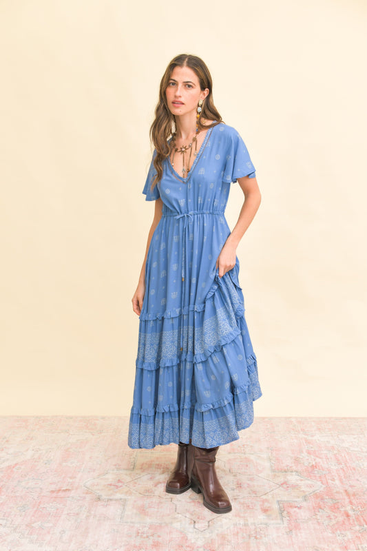 Jaase Azurra Print Jackie Maxi Dress