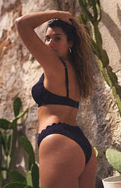 Swim Spirit Lauren Plunge Bikini Top-Black