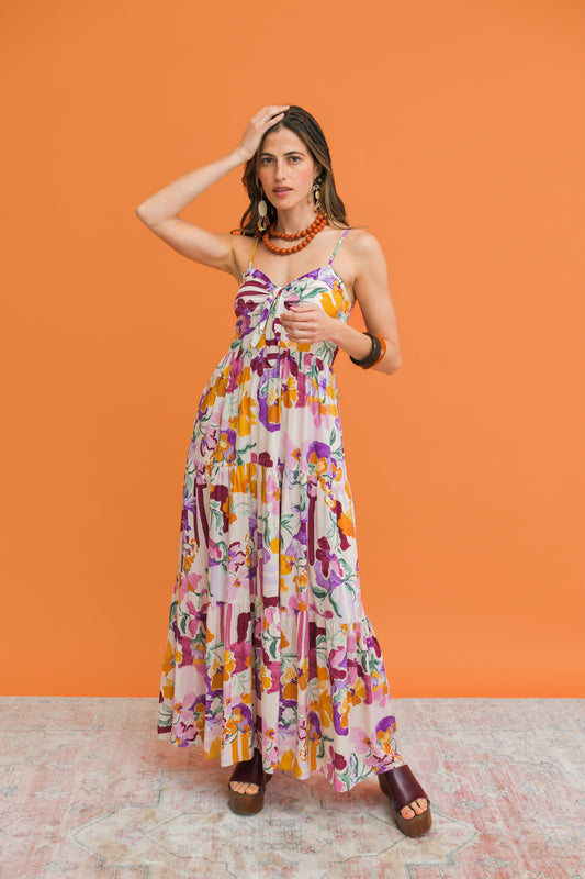Jaase Sweet Lilly Print Bambi Maxi Dress