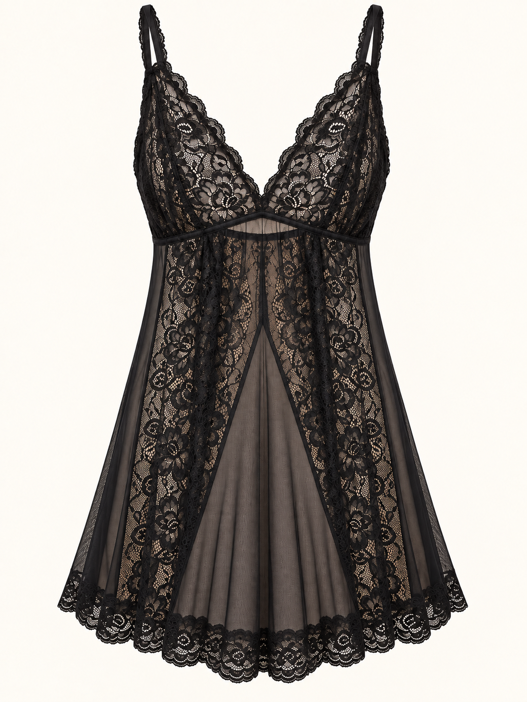 Brazilian Black Lace Camisole / Chemise / Dress