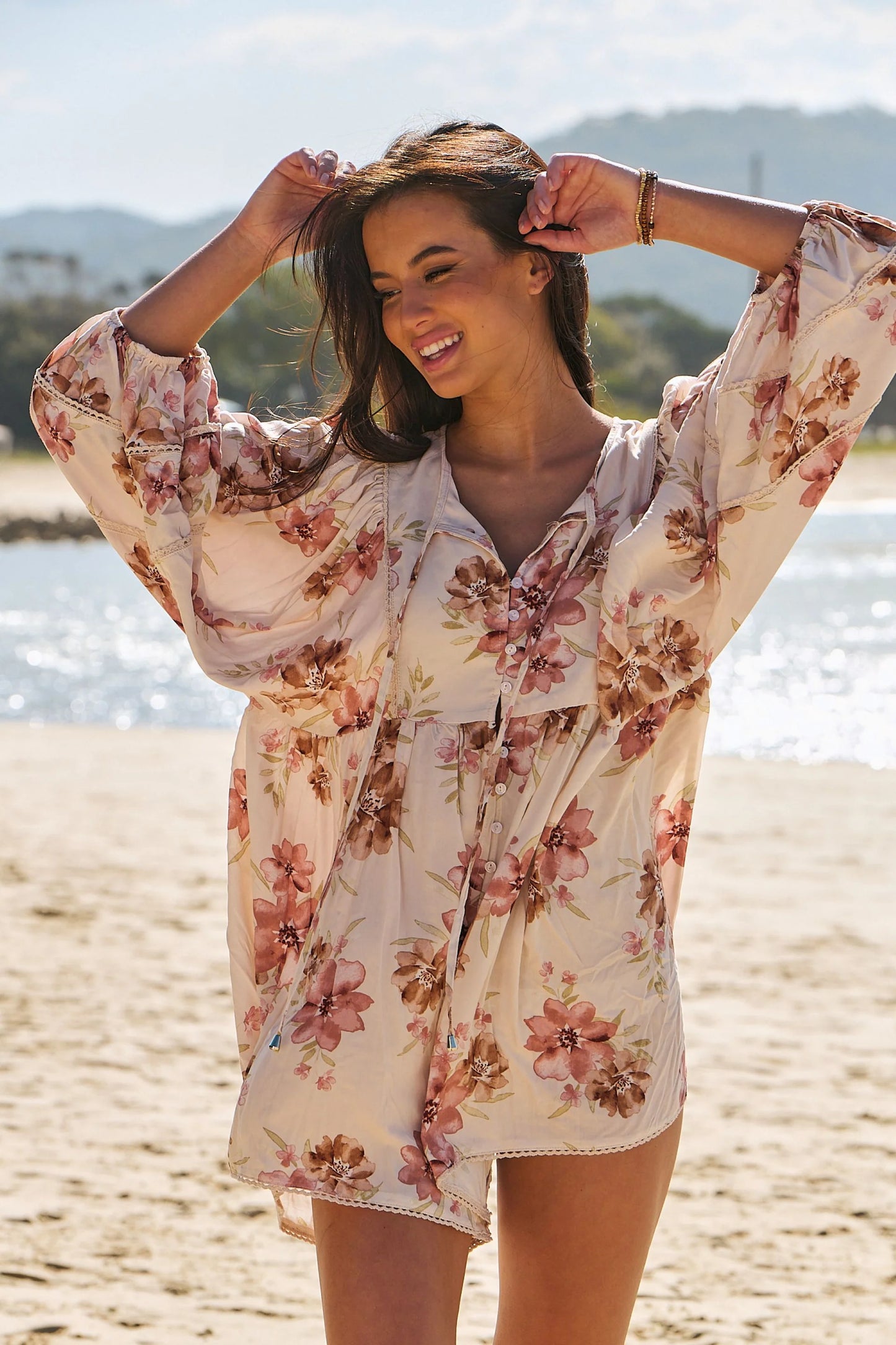 Jaase - Love Story Floral Print - Playsuit dress
