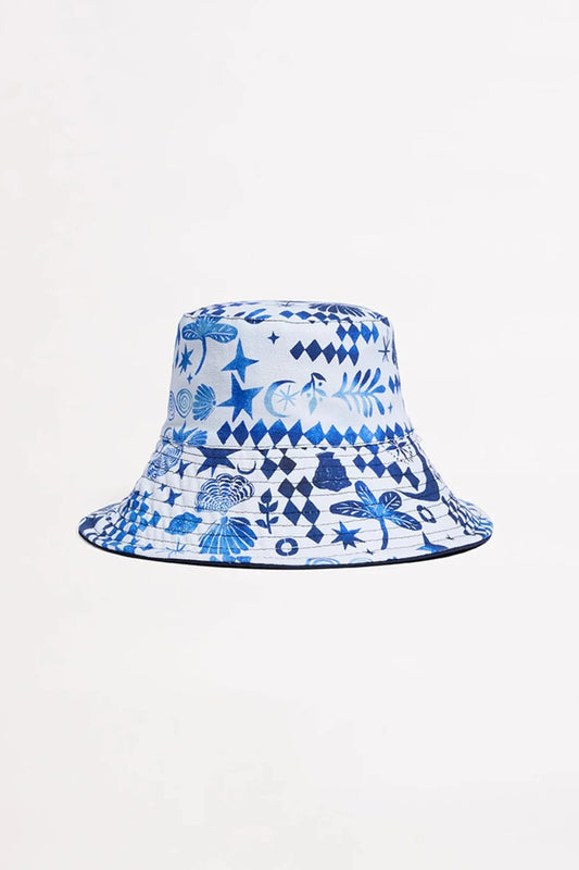 Seafolly Reversible Bucket Hat - Azure