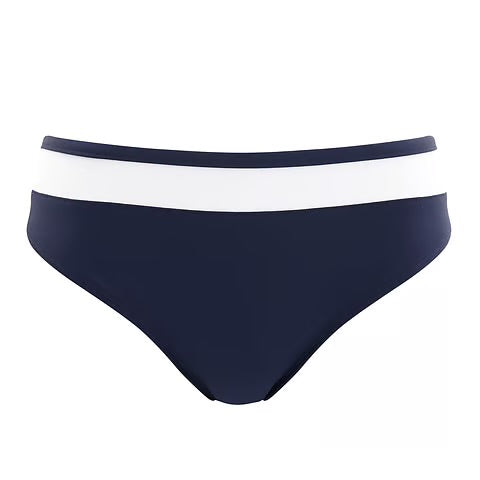 Panache Anya Cruise Classic Bikini Bottoms - Navy/White
