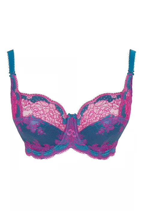 Panache Clara Full Cup Bra - Teal/Margenta