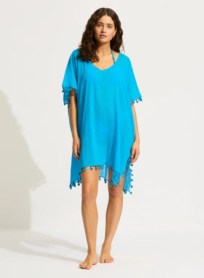 Seafolly Amnesia Kaftan - Turquoise