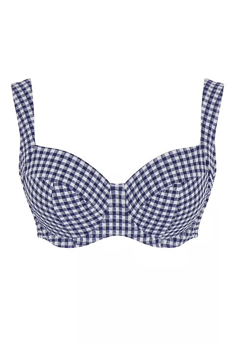 Panache Olivia Full Cup Bikini - Navy Gingham