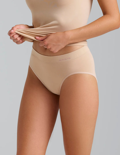 Bondi Bare Hi Cut Brief - Rose Beige