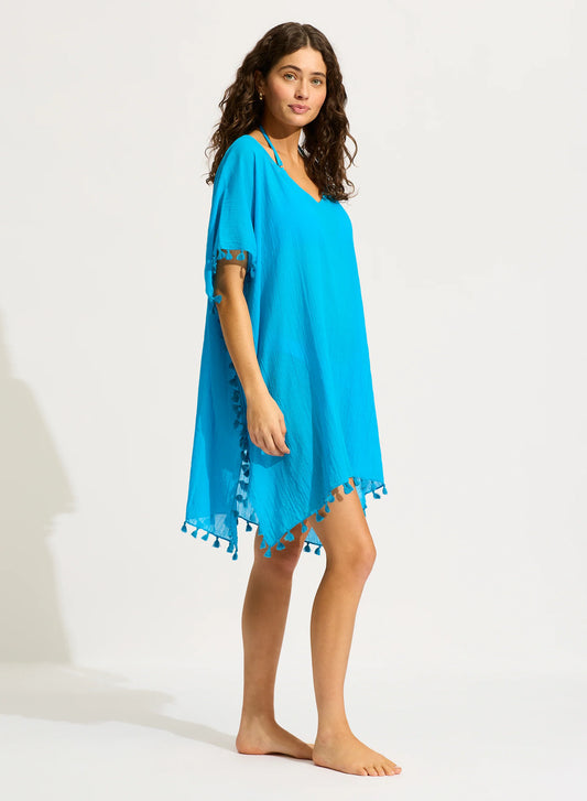 Seafolly Amnesia Kaftan - Turquoise
