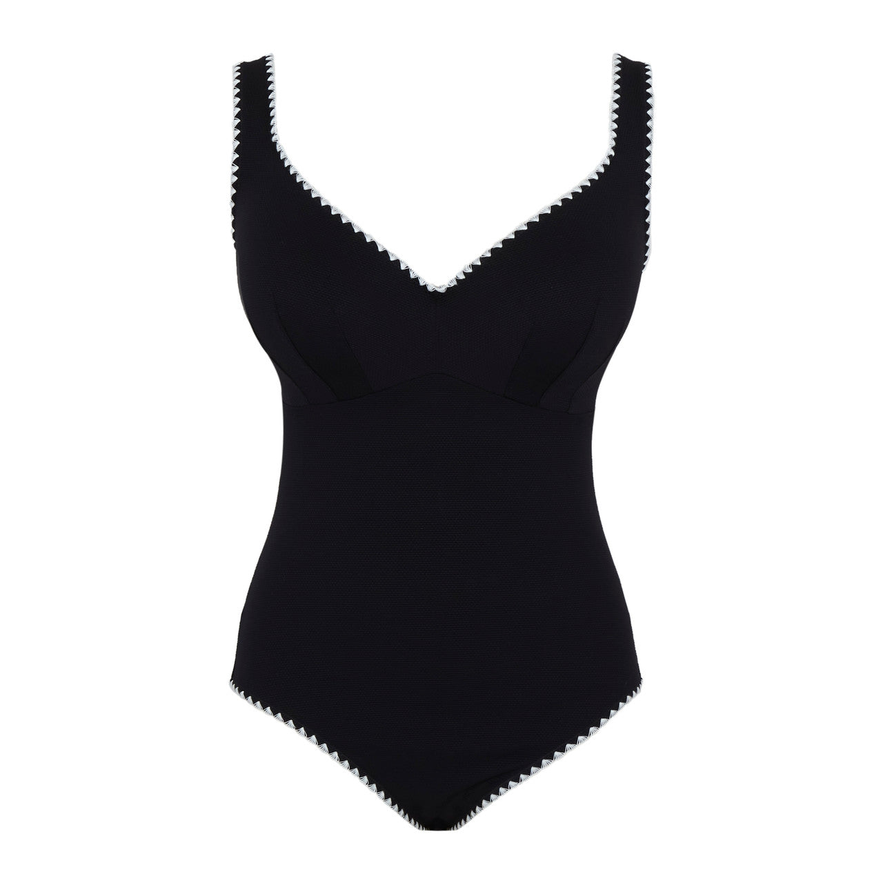 Panache Lara Plunge Swimsuit - Aurora Black and White