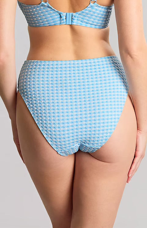Panache Midi Gather Bikini Bottoms - Sky Blue Gingham (Copy)