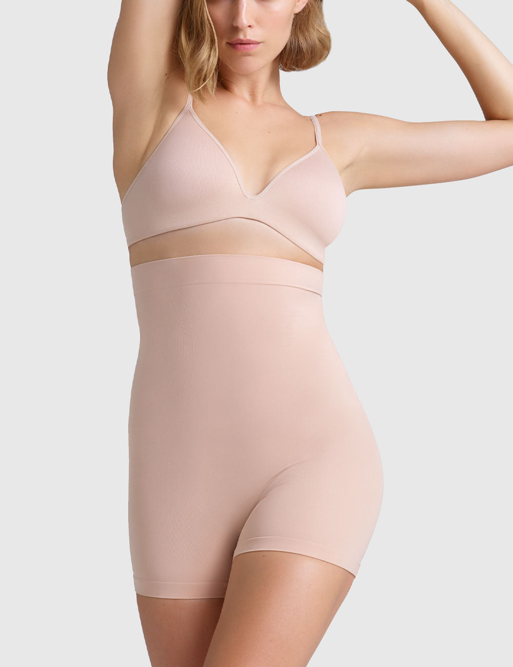 Ambra Powerlite High Waisted Shortie - Rose Beige