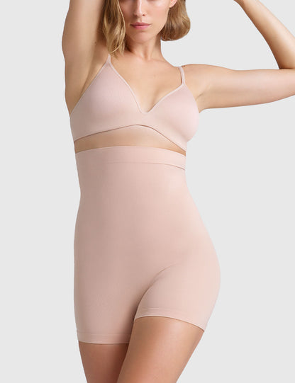 Ambra Powerlite High Waisted Shortie - Rose Beige