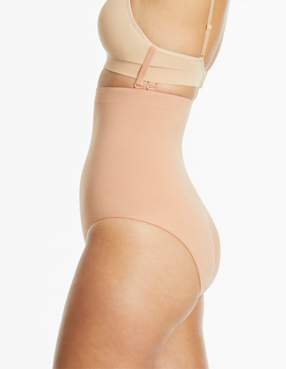 Ambra Killer Curves Hi Waisted Hi Cut Shaping Brief - Toffee