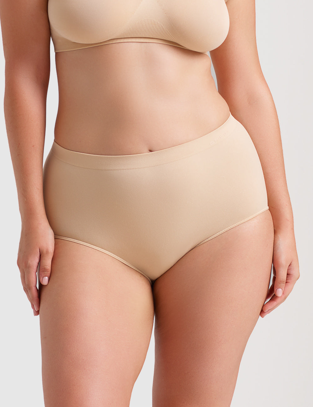 Ambra Curvesque Full Brief - Nude