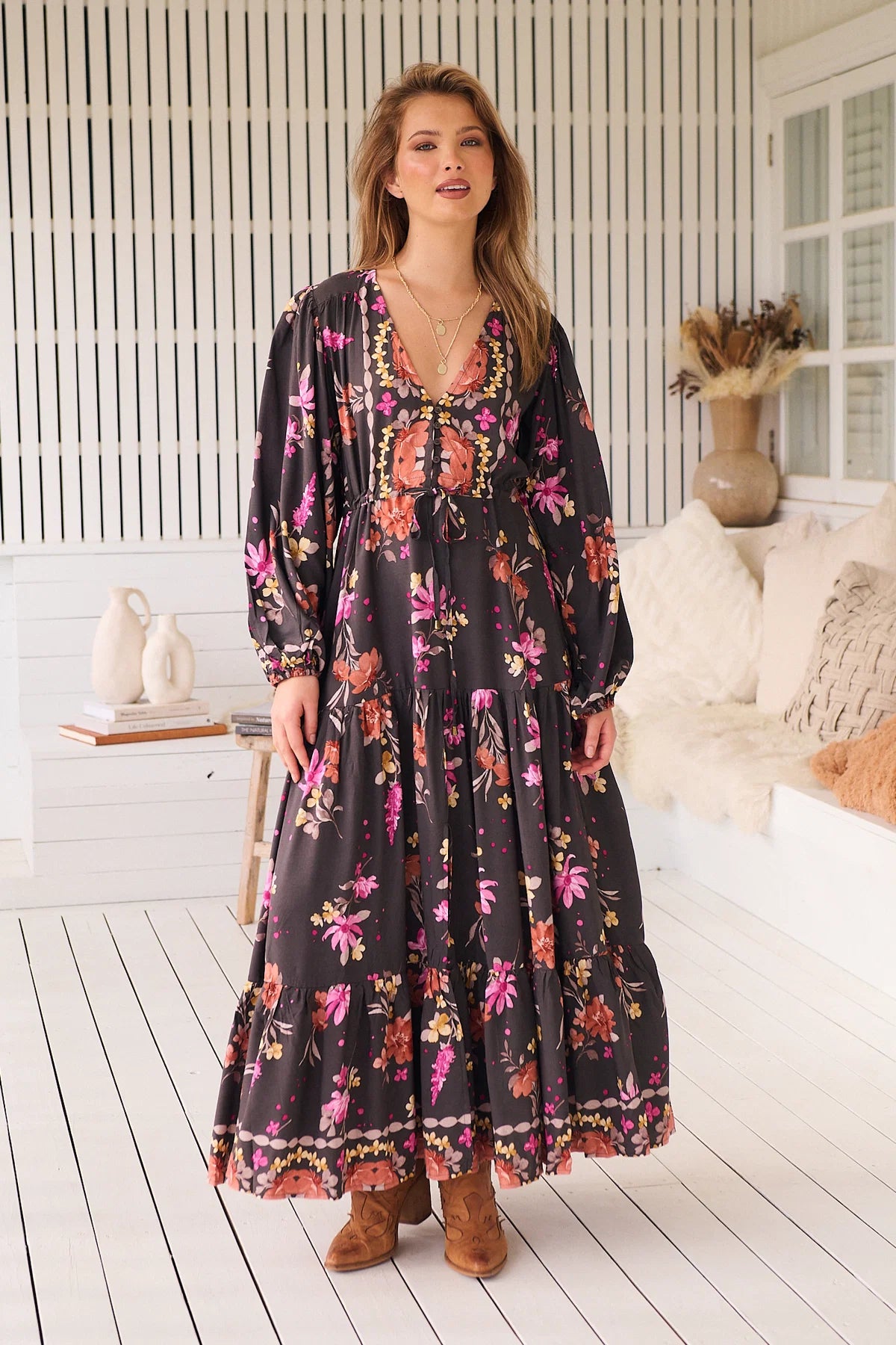 Jaase - Monarch Print - Teresa Maxi Dress
