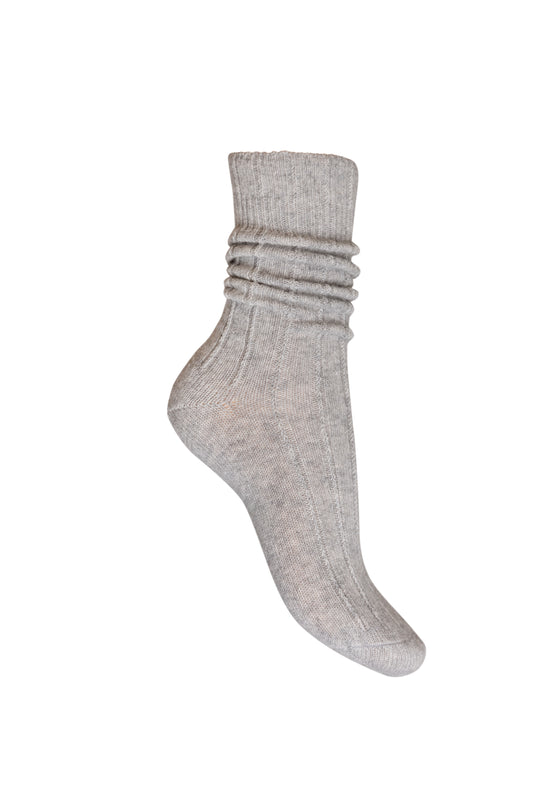 Charnos Cashmere Slouchy Sock - Grey