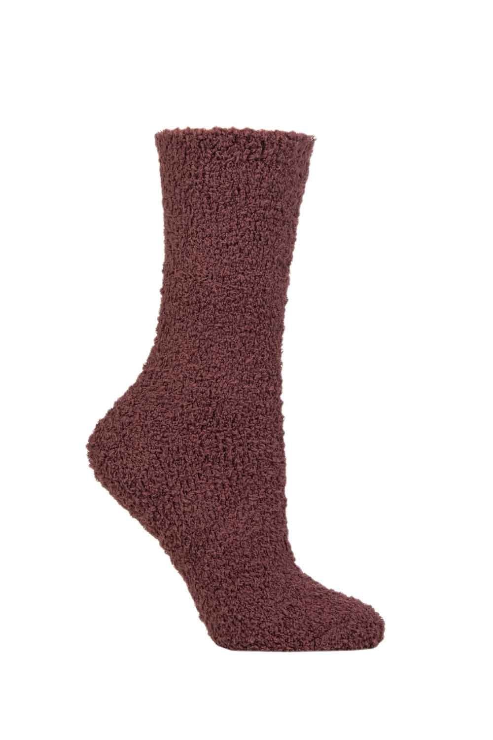 Charnos 1PP Cosy Home Socks Wine