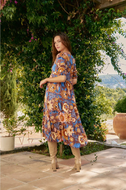 Jaase - Tierra Print - Catalonia MIDI Dress