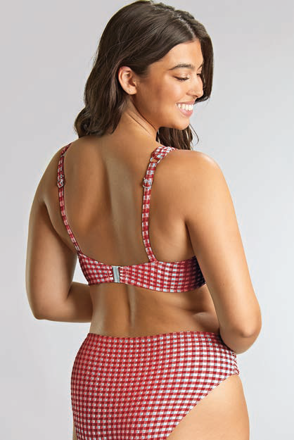 Panache Olivia Full Cup Bikini Top - Red Gingham