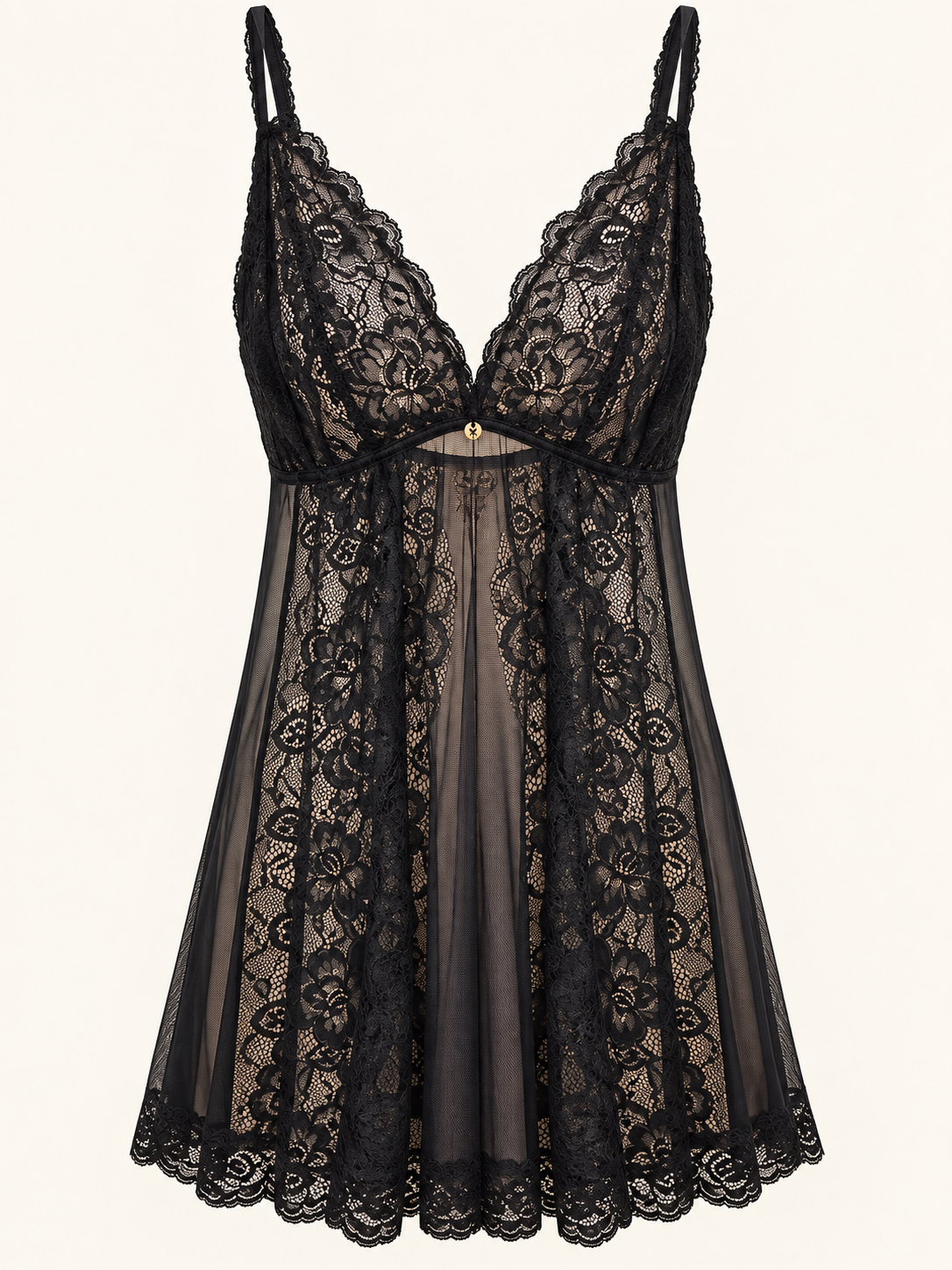 Brazilian Black Lace Camisole / Chemise / Dress