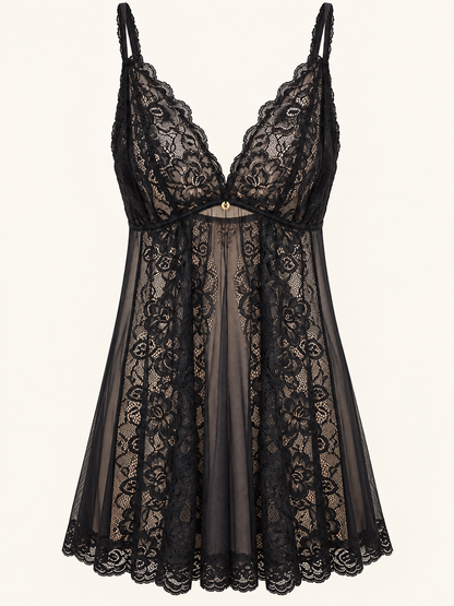 Brazilian Black Lace Camisole / Chemise / Dress