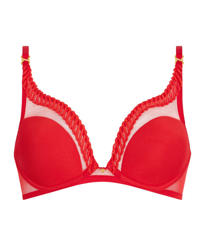 Aubade - Sheer Emotion - Underwired Triangle Bra - Diva Red