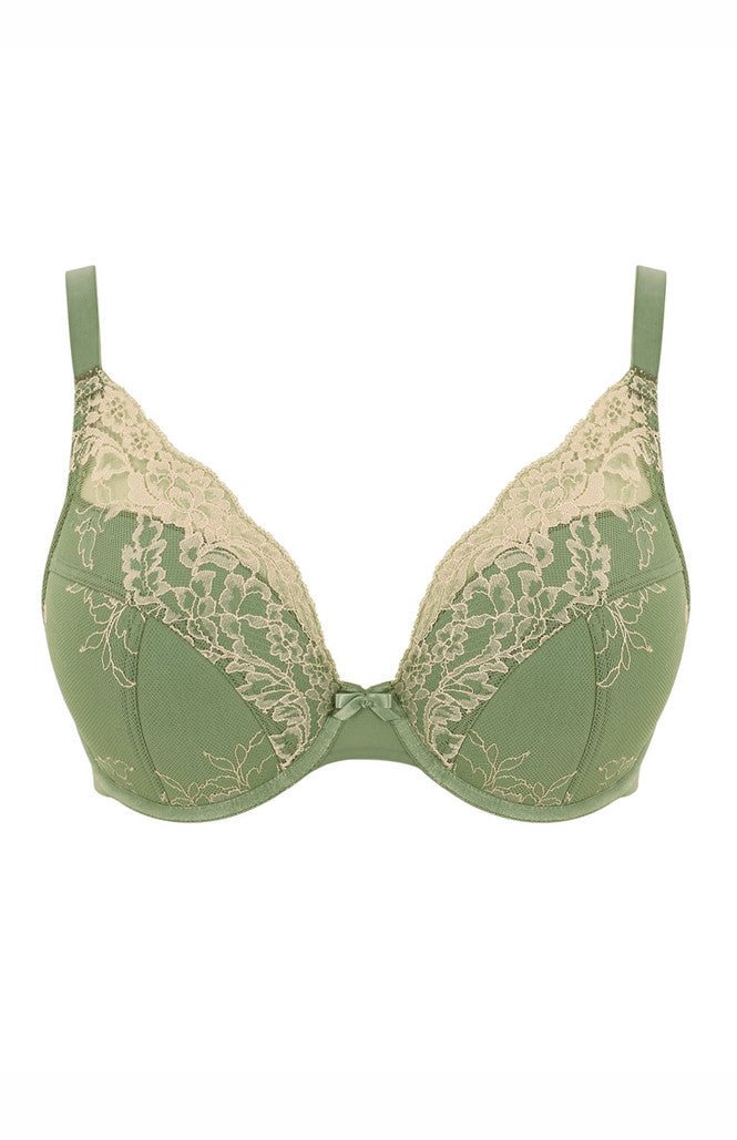 Panache - Ana High Apex Plunge Bra - Sage Green