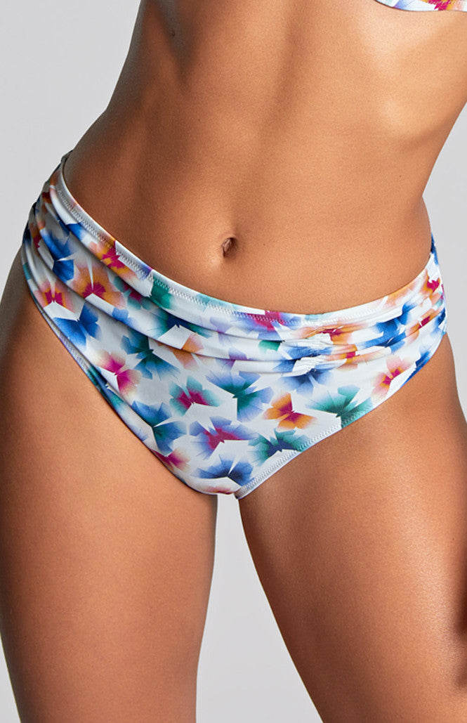 Panache - Midi Bikini Bottom Brief - Flutter Print