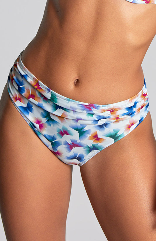 Panache - Midi Bikini Bottom Brief - Flutter Print