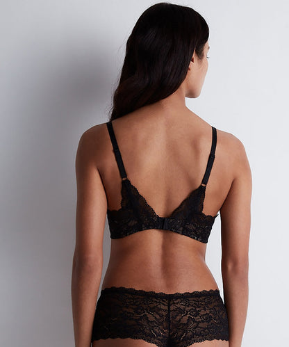 Black Scarf Push-Up Bra