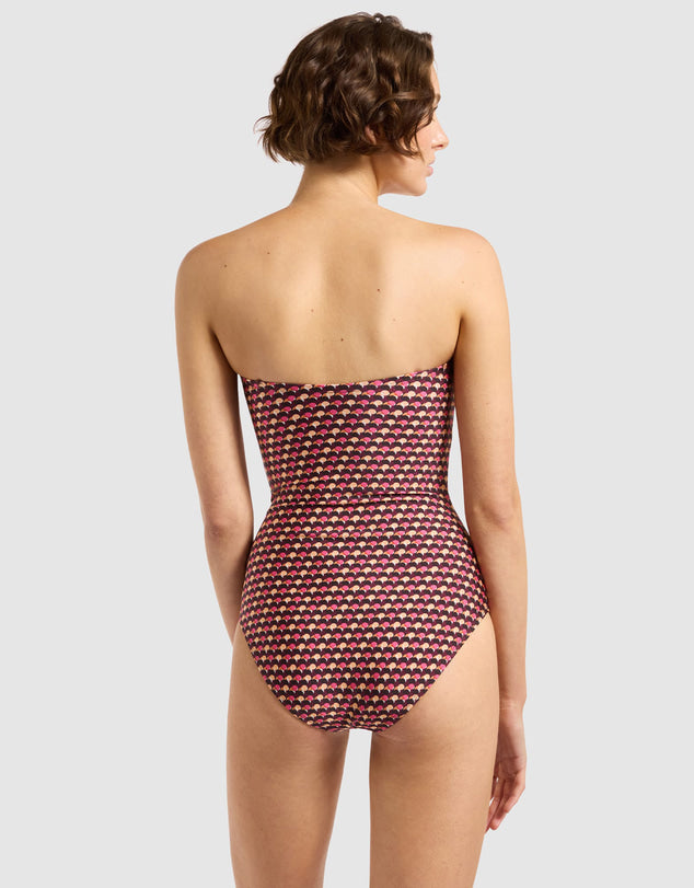 JETS Coco Geo Bandeau swimsuit back view