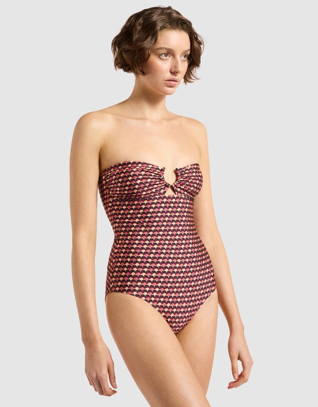 JETS Coco Geo Bandeau swimsuit angled view