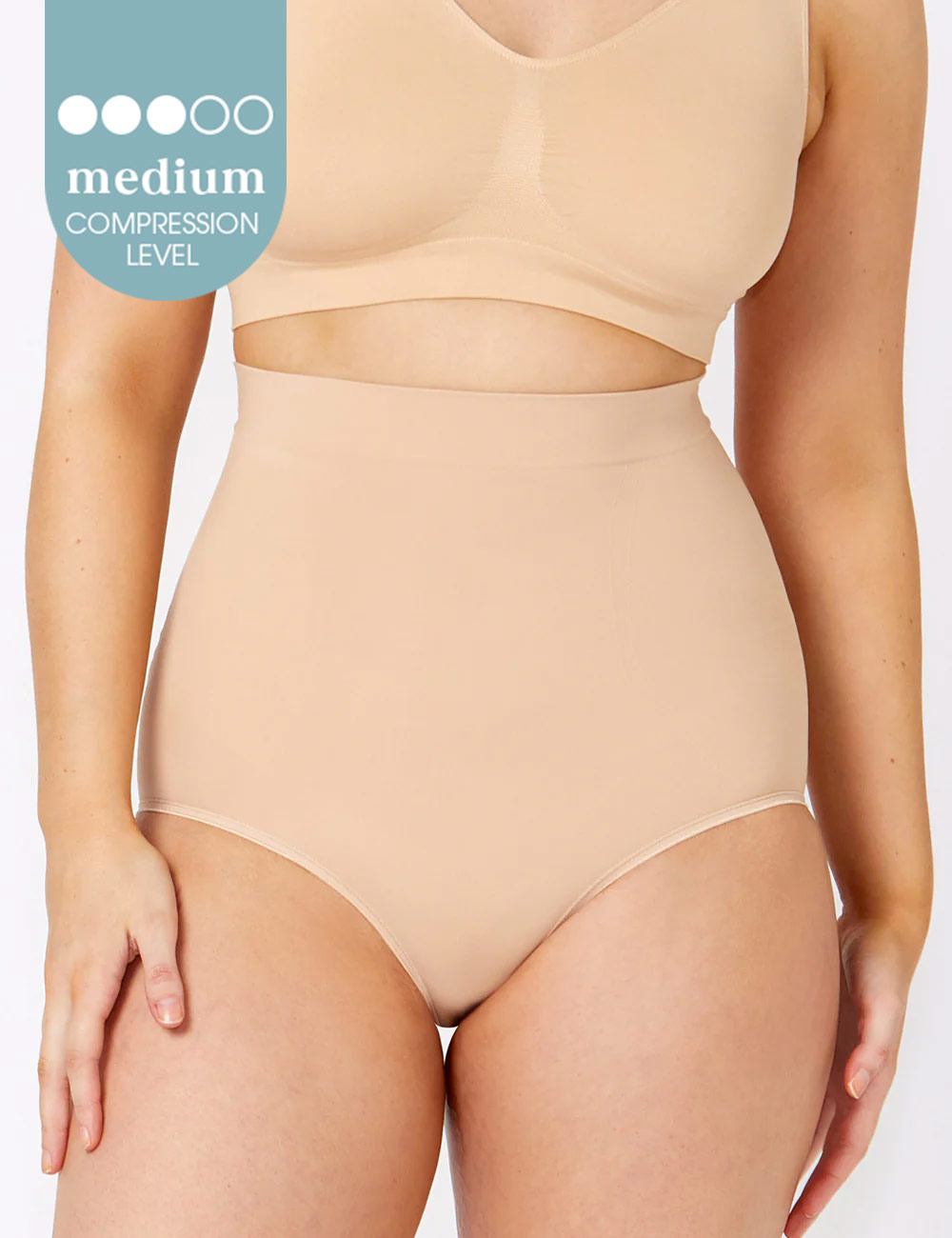 Ambra Powerlite High Waisted Brief - Rose Beige