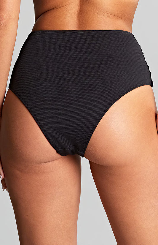 Swim Spirit High waist Brazilian Bikini Bottoms-Black