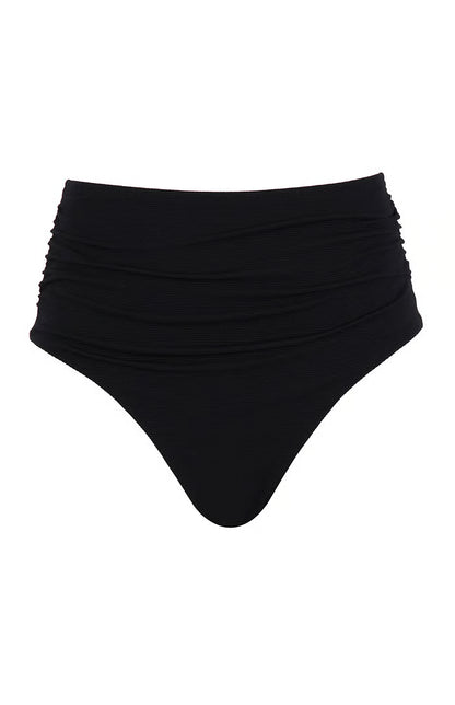 Swim Spirit High waist Brazilian Bikini Bottoms-Black