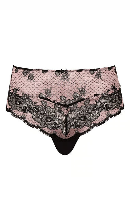 Panache Clara Deep Pink And Black Brief