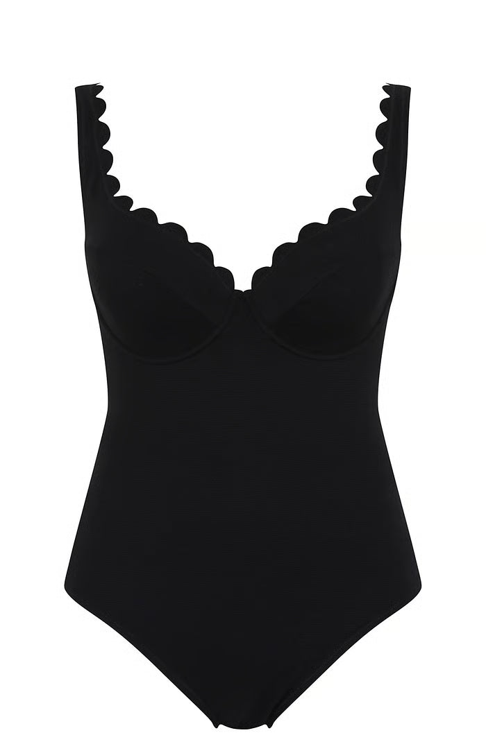Swim Suit Spirit Rita Plunge Swimsuit-Black