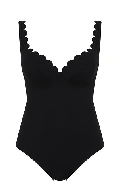 Swim Suit Spirit Rita Plunge Swimsuit-Black