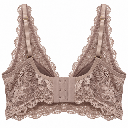 Juliana Riviera non-wired lace bralette Nude back