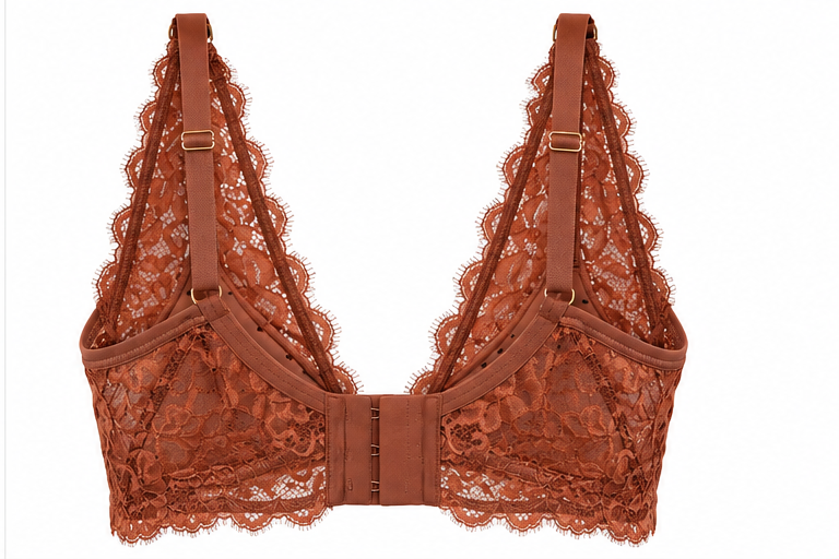 Juliana Riviera bronze bralette studio product back view