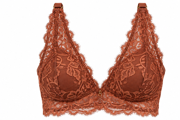 Juliana Riviera bronze bralette studio product front view