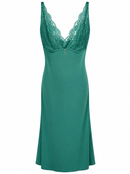 Green Karicia lace chemise – studio product image