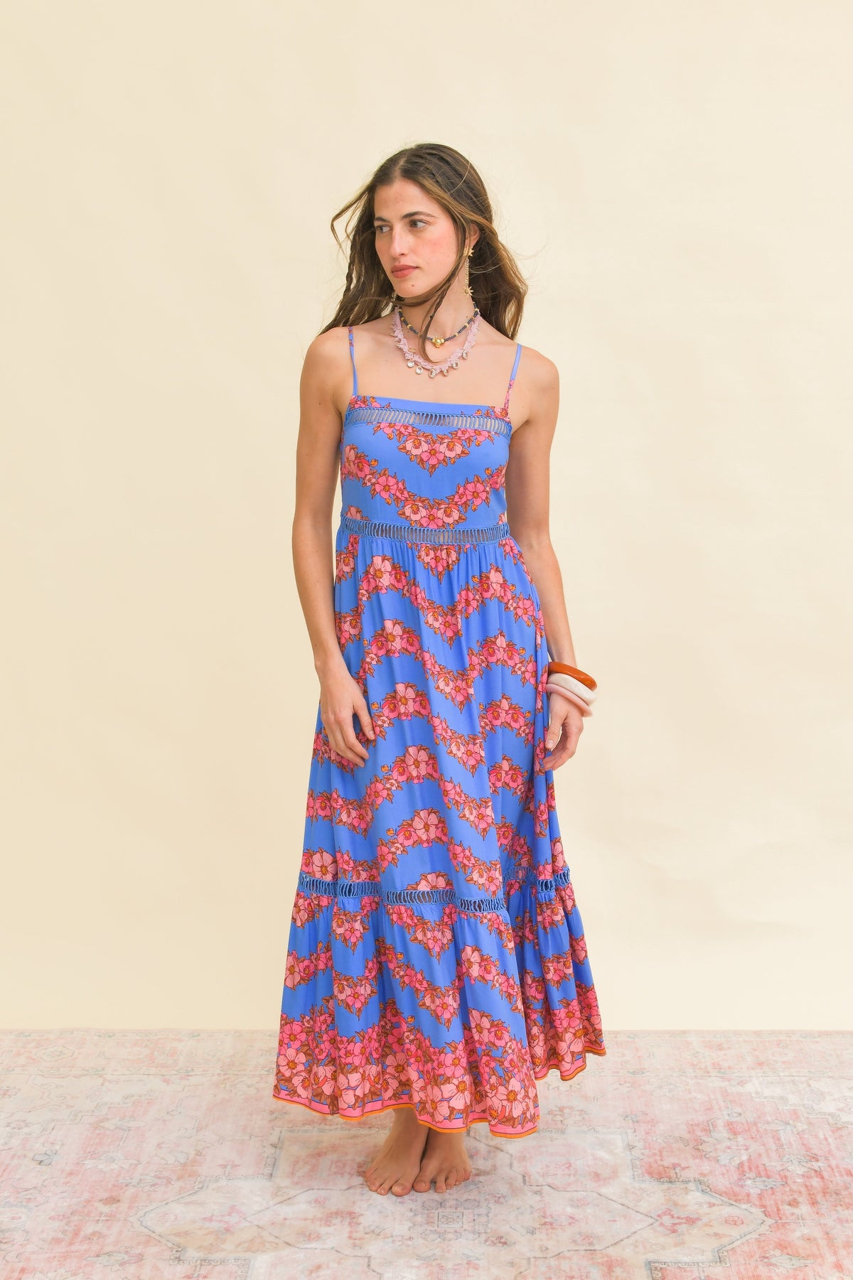 Jaase Little Flowers Print Iluka Midi Dress