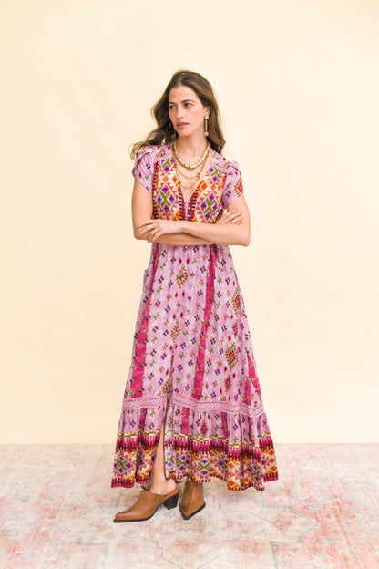 Jaase Lost Tribe Print Carmen Maxi Dress
