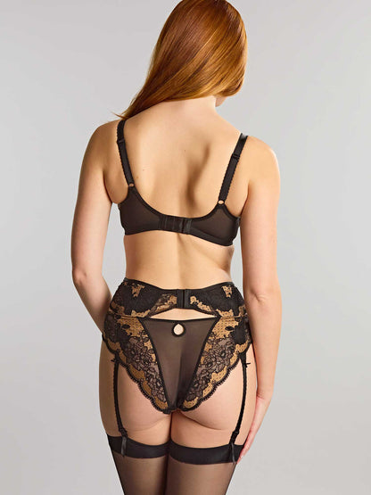 Back view of the Clara Demi Balcony Bra on model