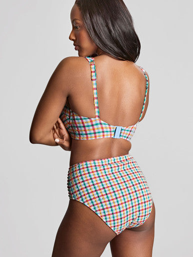 Panache multicolour gingham bikini top image 4