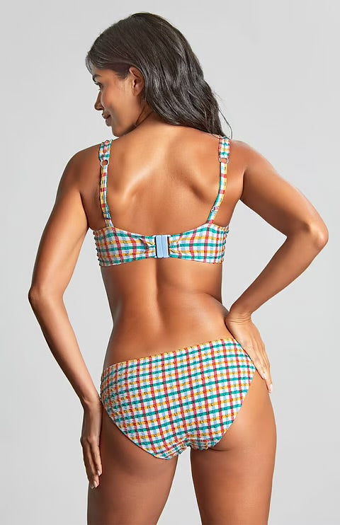 Panache Seersucker Multi Brazilian Bikini Brief matching set back